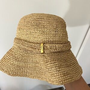 NEW rag & bone Lela Rollable Bucket Hat Raffia